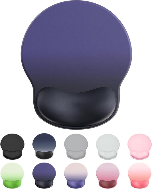 Ergonomic Mouse Pad Wrist Support, Comfortable Mouse Pad Wrist Rest, Relieve Wrist Pain Gel Mouse pad, Non-Slip Rubber Base Mousepad for Laptop, Computer(Gradient Klein Blue)