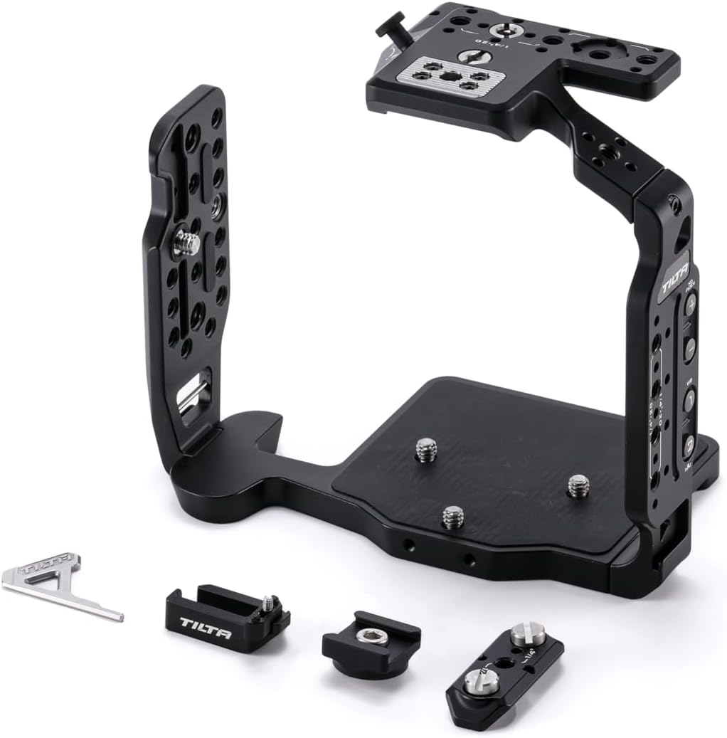 Tilta Camera Cage Compatible with Canon C80 Base Kit | Includes Top Plate, Side Arms, Bottom Plate, NATO Rail, HDMI Clamp & Cold Shoe Receiver | Custom Fit for C80 Body