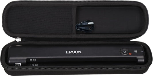 Aproca Storage Case Compatible with Epson Workforce ES-50 / ES-55R / ES-60W / ES-65WR / DS-30 / DS-70 / DS-80W Document Scanner, Portable Bag for Accessories