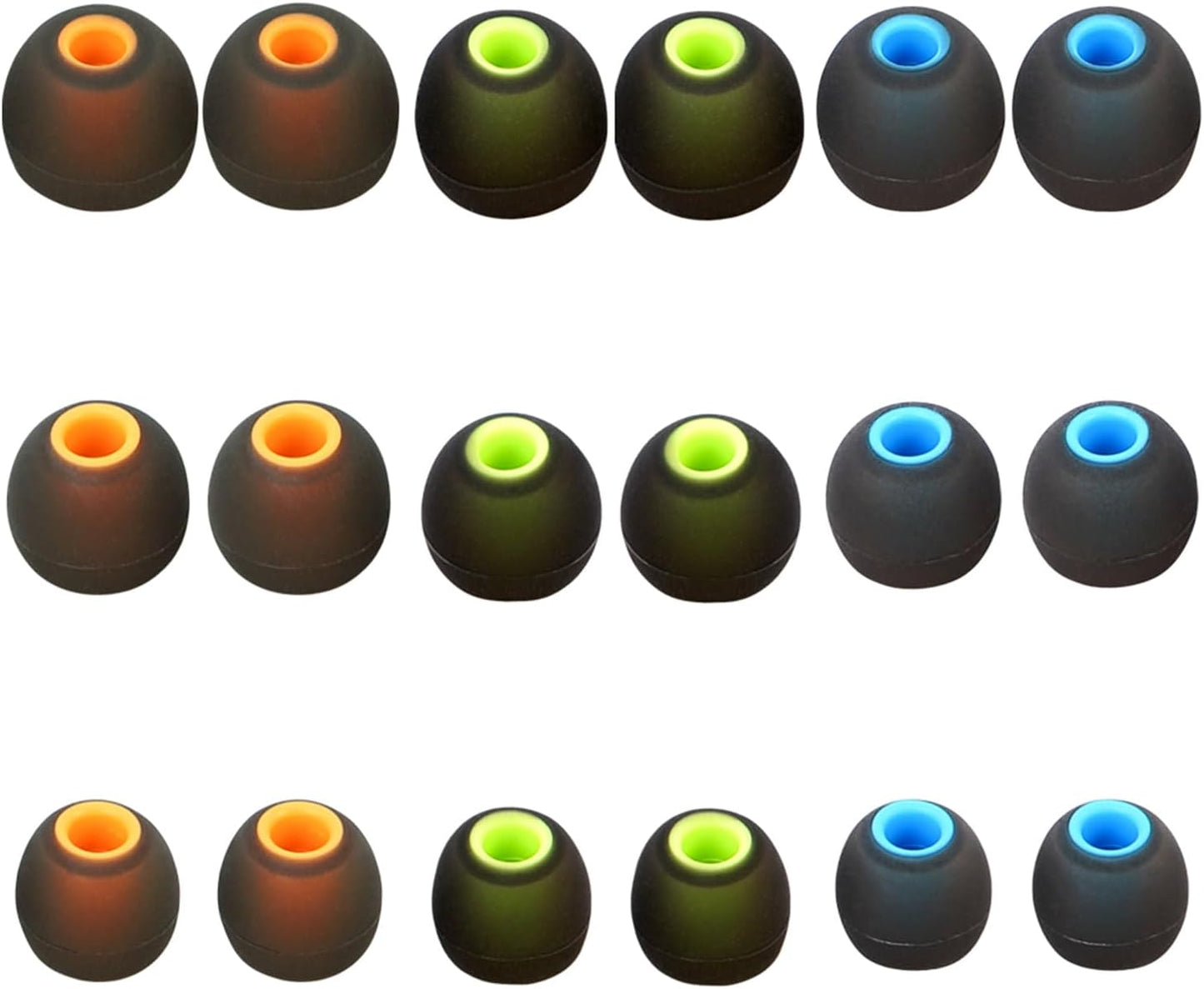 Earbud Replacement Tips Silicone Earbud Tips Earbud Covers Fit for in-Ear Headphones (Inner Hole 3.8mm -5.1mm) Ear Tips Earbud Rubber Tips 9 Pairs S/M/L