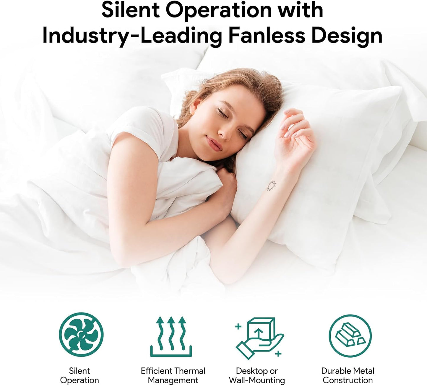 Ethernet Switch 2.5 Gigabit, 5 Ports Multi-Gigabit Ethernet Switch, Unmanaged, Fanless, Plug & Play, Reliable Network Splitter, Ideal for Gaming, NAS, PC, Silent, Desktop/ Wall Mount, Metal Design