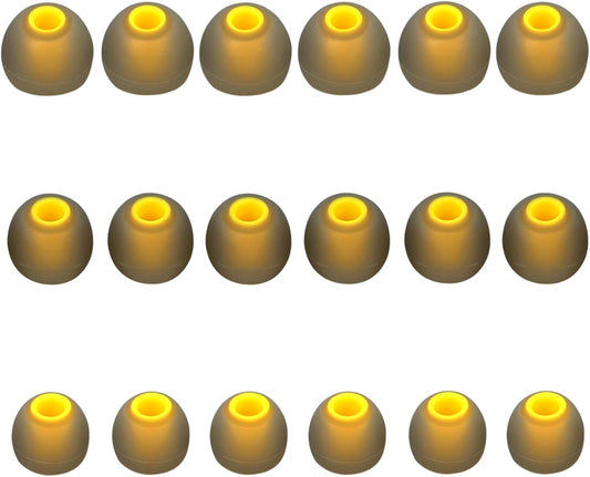 Earbud Replacement Tips Silicone Earbud Tips Earbud Covers Fit for in-Ear Headphones (Inner Hole 3.8mm -5.1mm) Earbud Rubber Tips Eartips 9 Pairs S/M/L