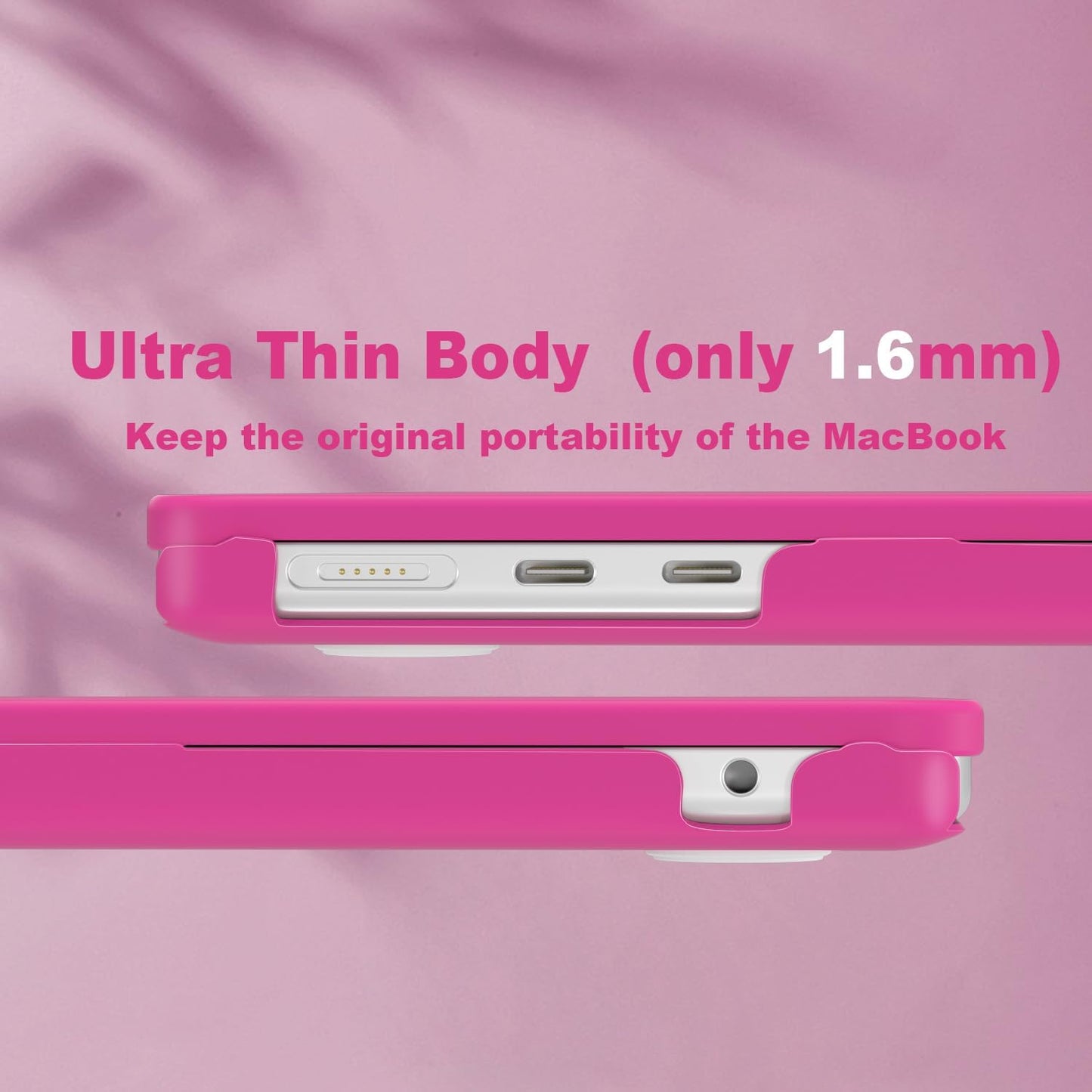 CISSOOK Compatible with MacBook Air 13 inch Case 2025 2024 2023 2022, Hard Shell Case Keyboard Cover for MacBook Air 13.6 inch M2 M3 M4 Chip A3240 A3113 A2681, Matte Rose Red