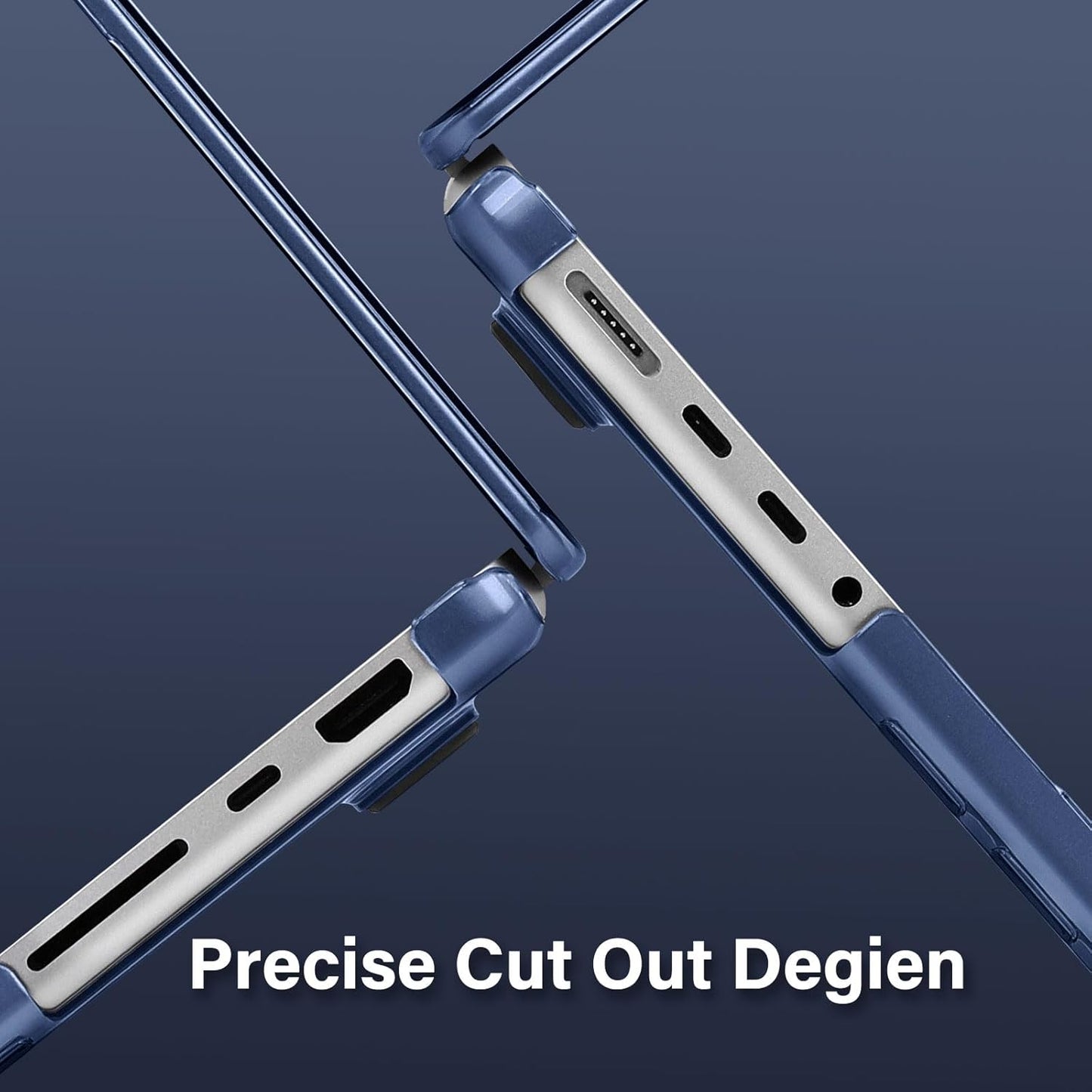 MOSISO Compatible with MacBook Pro 16 inch Case 2025 2024 2023 2022 2021 M4 M3 M2 M1 A3403 A3186 A2991 A2780 A2485, Natural Original Color Hard Case&Keyboard Cover&Screen Film&Type C, Midnight Blue