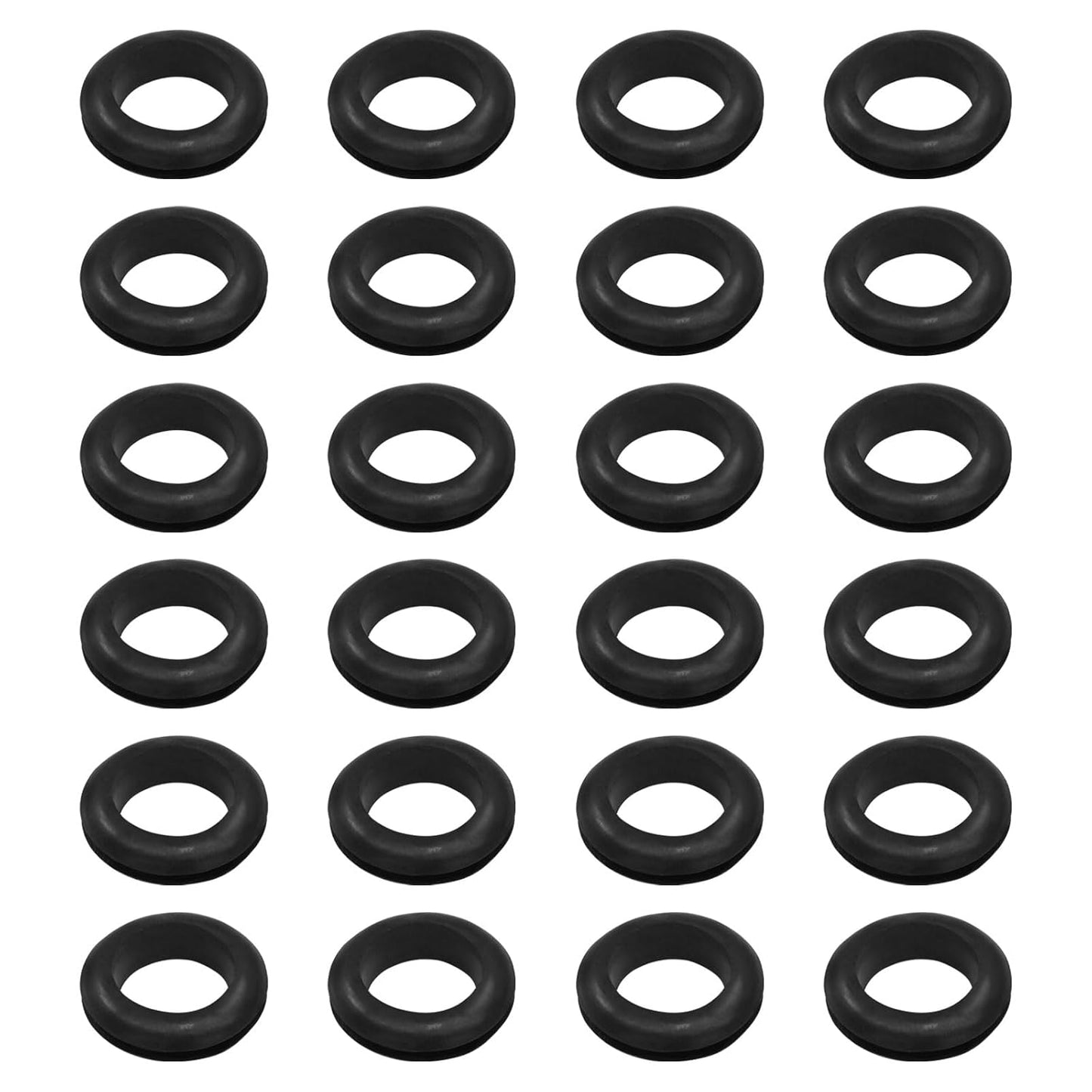 24 Pcs Rubber Grommets, 5/8" Inside Diameter 3/4" Drill Hole Rubber Wire Grommets O Ring Grommets for Wire, Firewall, Cables, Plugs, Automotive(Black)