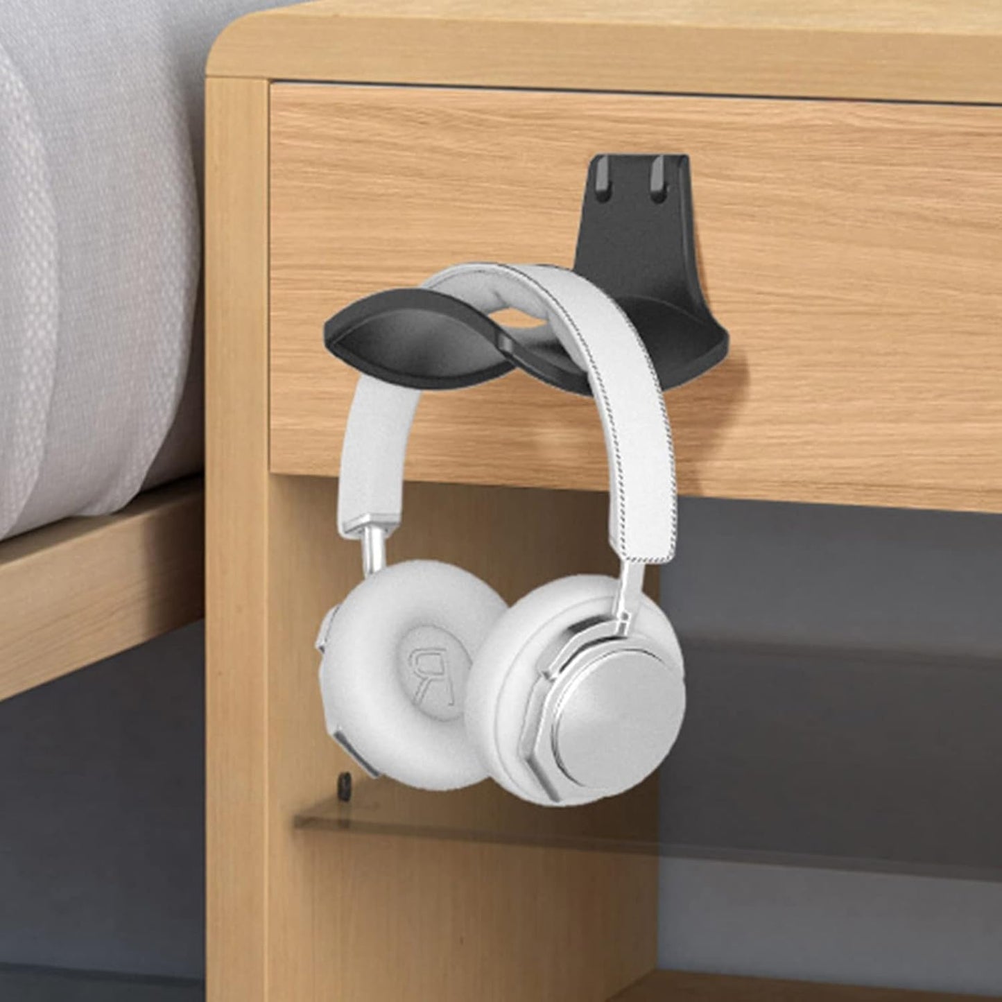 2-Pack Never Fall Headphone Hooks Hanger Wall Mount, Headset Holder Stand for Universal Gaming Headset Airpods Max Sony Bose Beats, Strong Adhesive by Screws