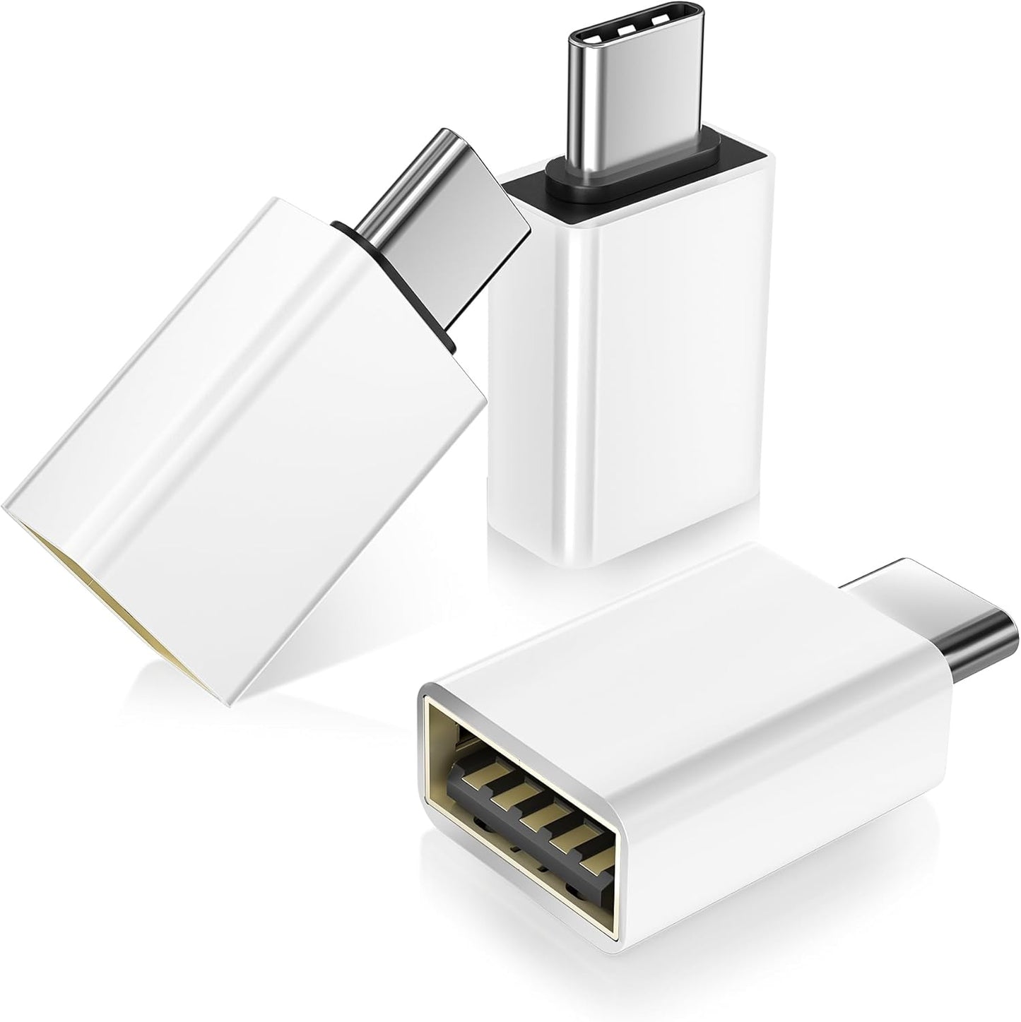 Basesailor USB C to USB Adapter 3Pack,USB C Male to USB A 3.0 Female Adapter,Type C Thunderbolt 4 OTG Converter for Apple MacBook Pro,Mac Book,iPad,Microsoft Surface Go,Samsung Galaxy S25,iPhone 17 16