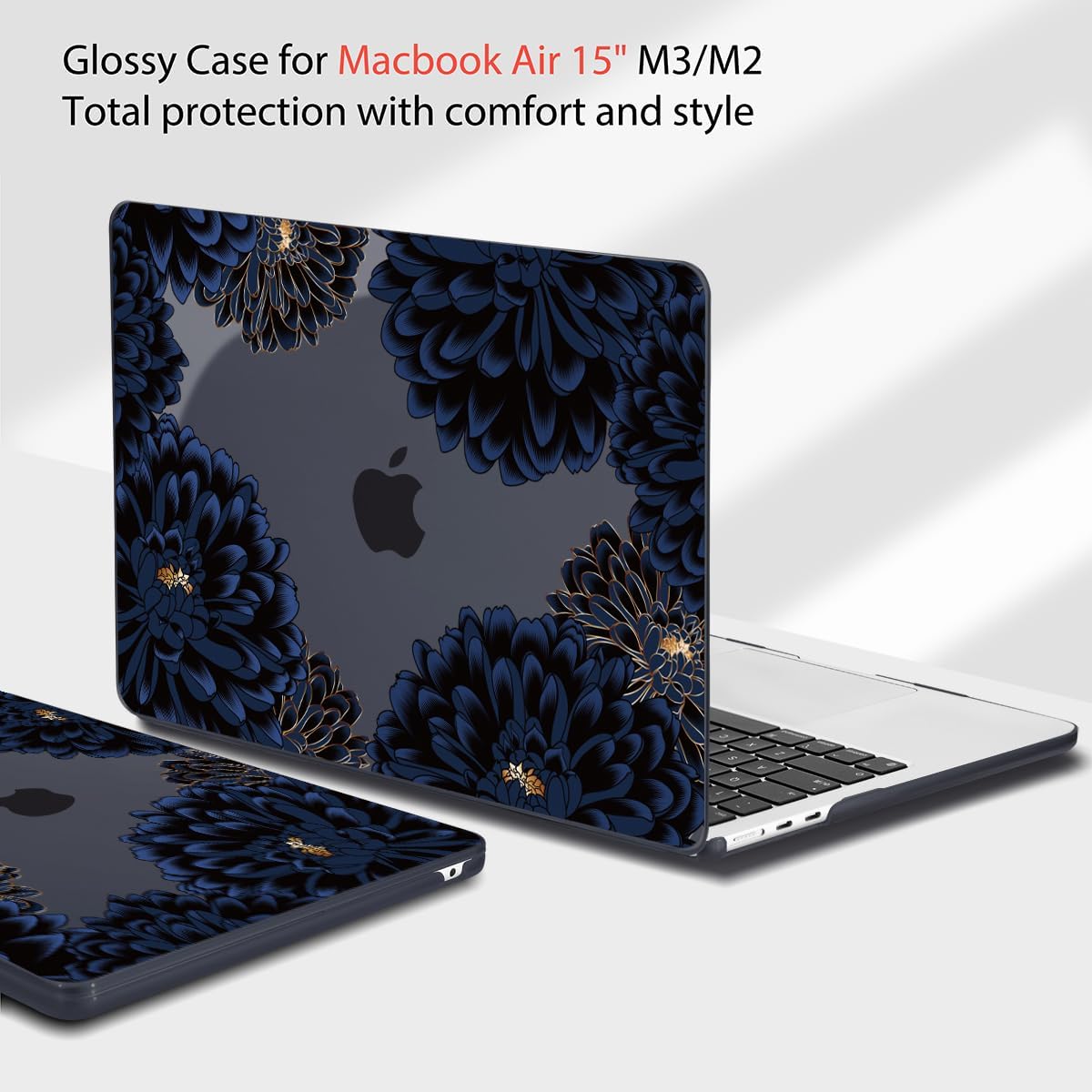 【CASE for MacBook Air 15 INCH】 - Only Compatible with M3 M2 MacBook Air 15 inch 2023 2024 Release with Liquid Retina Display & Touch ID, Model: A3114/A2941.