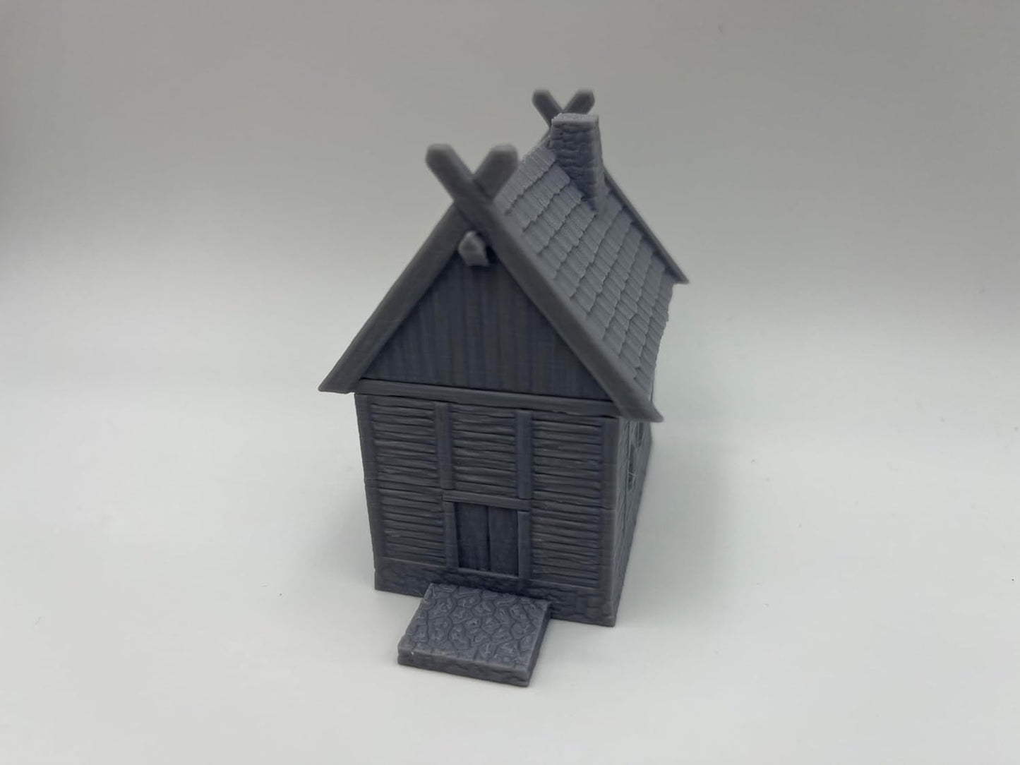 HAUTICO Miniature Buildings, Architecture Terrain Scenery for 18mm RPG Tabletop Wargame, DND, Paintable (HVillageHouses3-1)