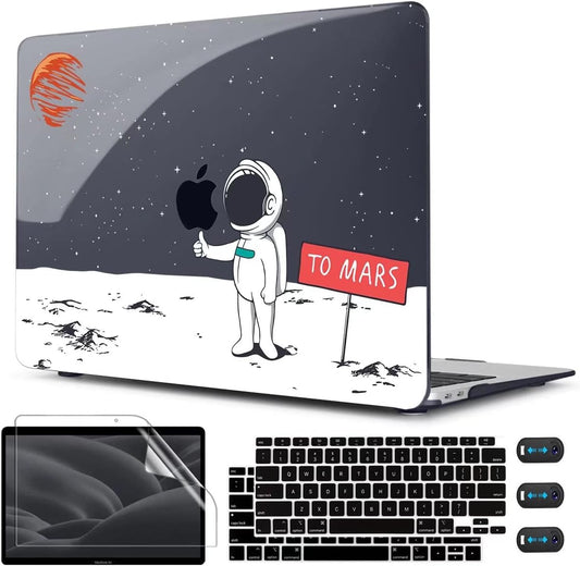 CISSOOK Compatible with MacBook Air 13 inch Case 2021 2020 2019 2018 Release A2337 M1 A2179 A1932, Astronaut Hard Shell Case for MacBook Air 13 Inch with Retina Display and Touch ID, Space Themed Mars