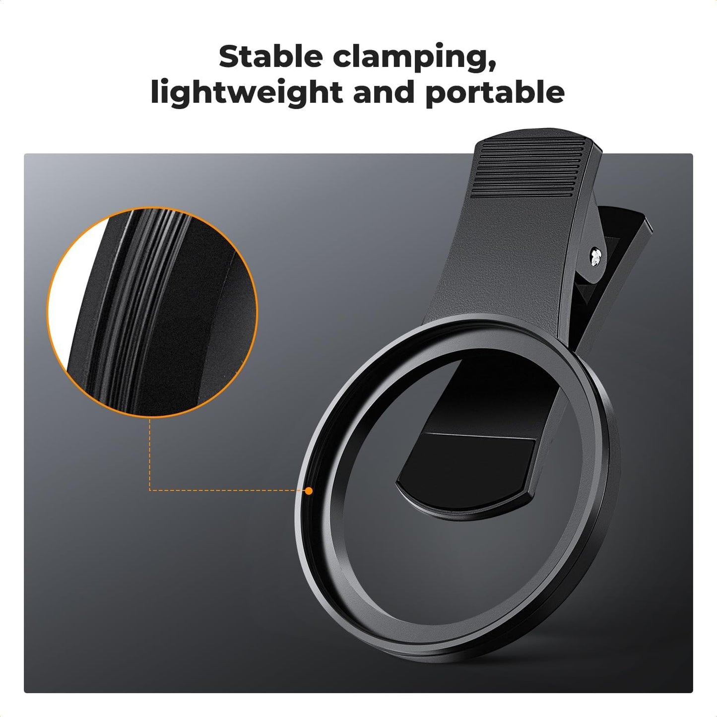 K&F Concept 67mm Clip-on Black Diffusion 1/4&CPL Phone Camera Lens Filter Kit, Mist Cinematic Effect Filter Compatible with iPhone 16 15 14 13 12 11, for Video/Vlog/Portrait Photography