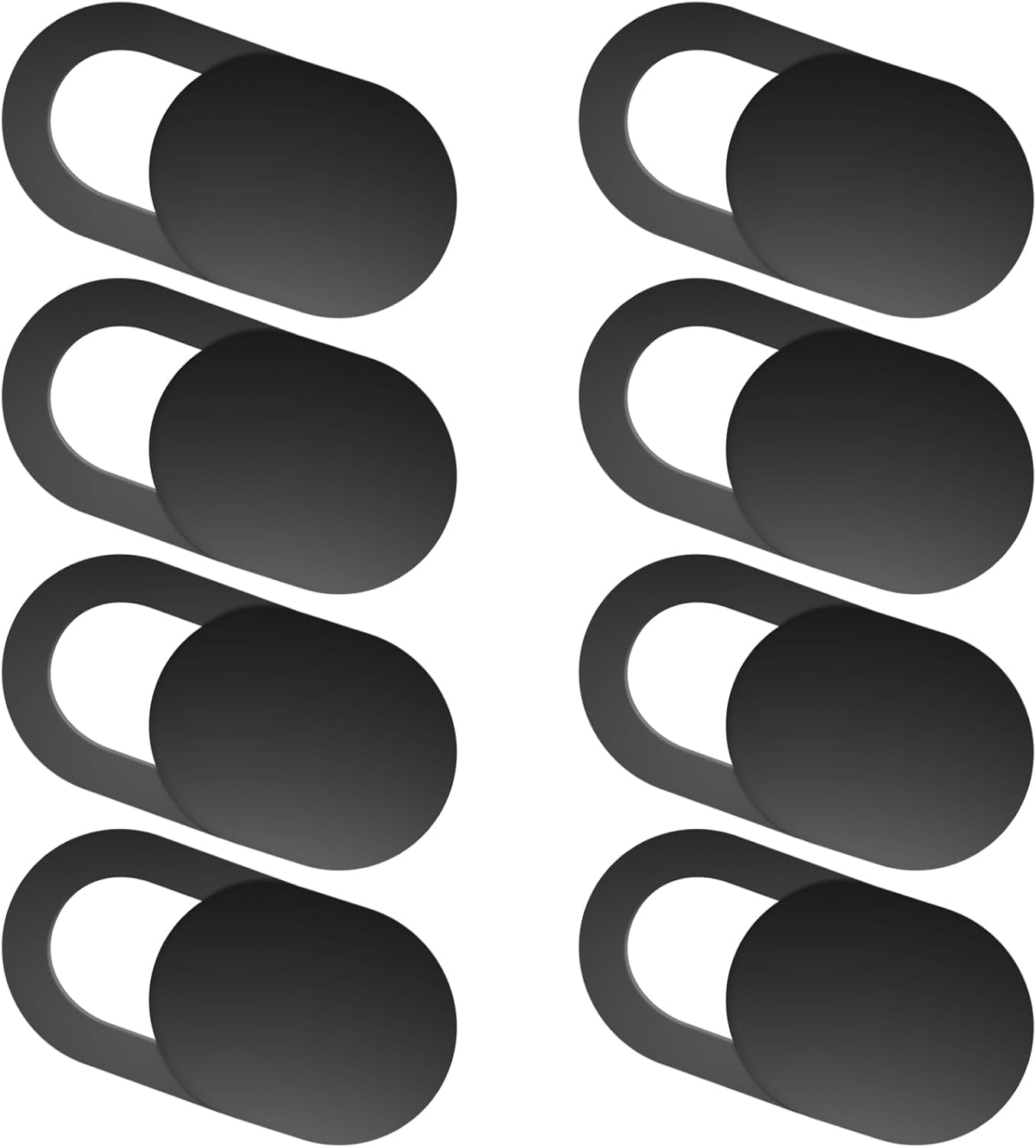 Laptop Camera Cover Slide, Camera Cover Slide, 8 Pack Ultra Thin Webcam Cover Slide for Laptop, Tablet, Desktop, PC, Smartphone, Protect Your Privacy and Security(Black)