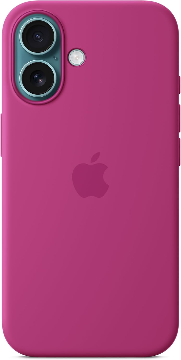 Apple iPhone 16 Silicone Case with MagSafe and Camera Control: Lightweight Phone Case, Wireless Charging Compatible, Smooth Matte Finish; Fuchsia