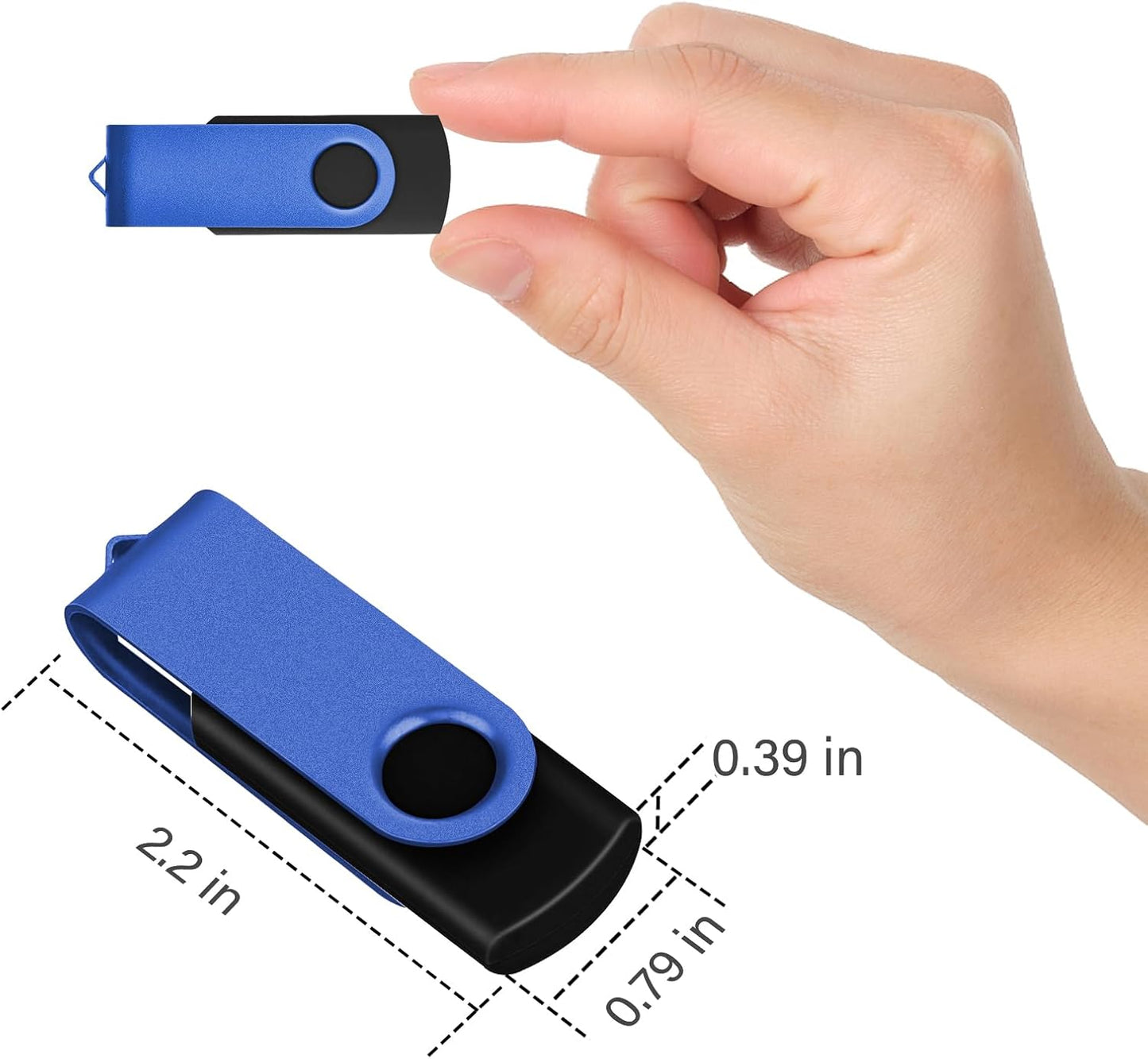 EASTBULL 4GB USB Flash Drive Bulk Thumb Drives 20 Pack with Lanyards USB 2.0 Jump Drive 4GB Memory Sticks Zip Drive Pen Drive for Storage and Backup Blue 20PCS 4GB