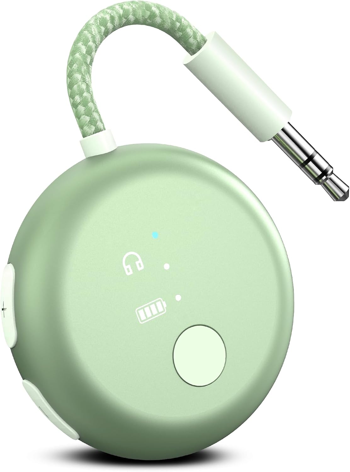 Avantree SoundJet R1 – Airplane Bluetooth Adapter for Headphones & AirPods, aptX Adaptive, Qualcomm Chipset, 20H Battery, Wireless Audio Transmitter for in-Flight Travel Essentials - Green