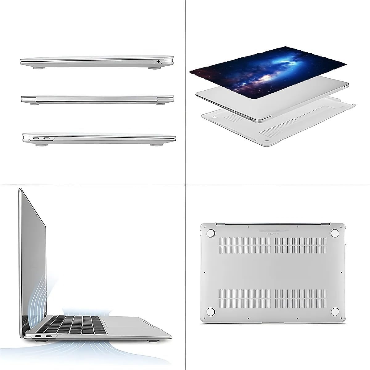 Compatible with MacBook Air 13.3 13.6 Inch Case 2022 2021 2020 2019 Plastic Hard Shell Case Cover,13.3 Air (A1932/A2179/A2337), Milky Way Galaxy