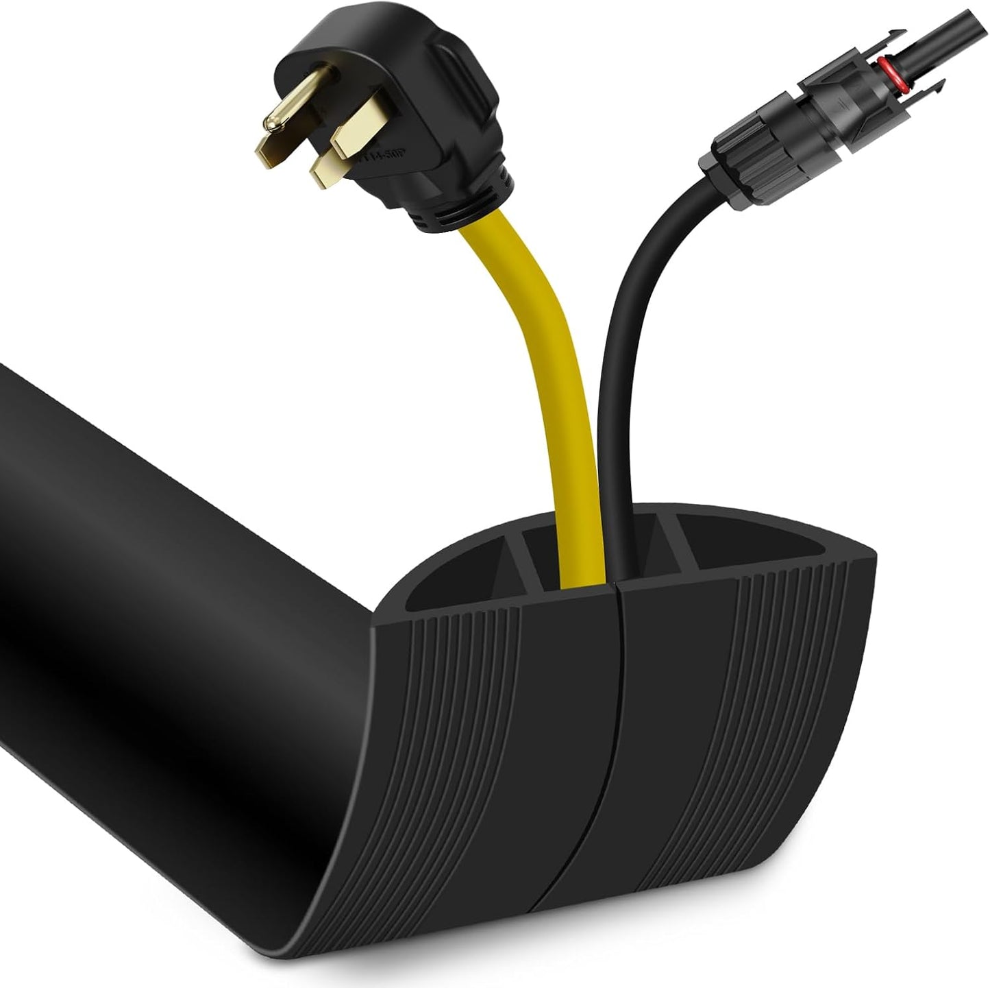 Floor Cord Cover 3.3FT Cord Covers for Wires on Floor Protect Wires & Prevent Trip Hazards, Easy to Cut for Home, Office, School, Concerts, Cavity W0.6in x H0.32in