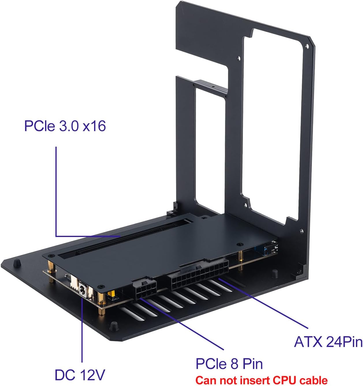 eGPU Enclosure Dock Compatible with Thunderbolt 3/4,External GPU Dock for Laptops and Gaming Handheld,External Graphics Card Dock Compatible with NVIDIA/AMD PCIe,ATX Power Supply