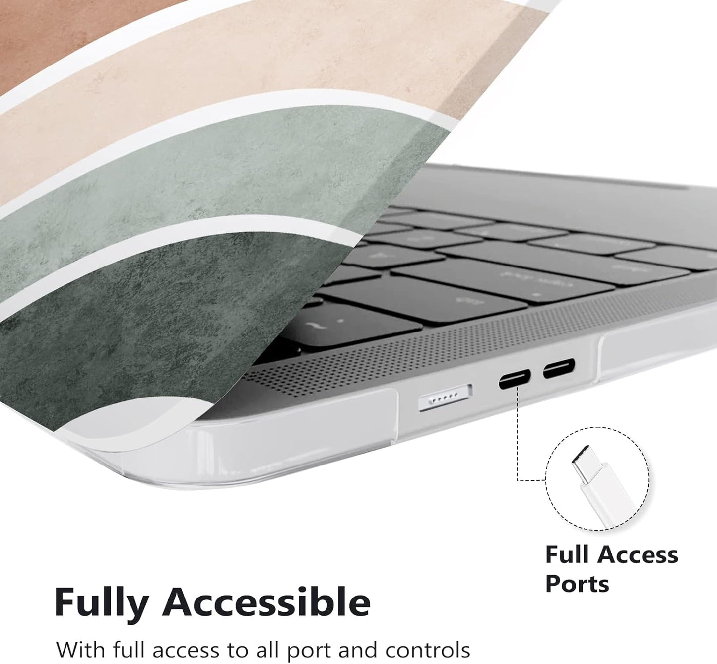 iCasso for MacBook Air 13 inch Case 2025 2024-2022 Release M4 A3240 M3 A3113 A2681 M2 with Liquid Retina Display, Hard Plastic Shell for Mac Air 13.6, Keyboard Cover&Screen Protector, Rainbow Molandi