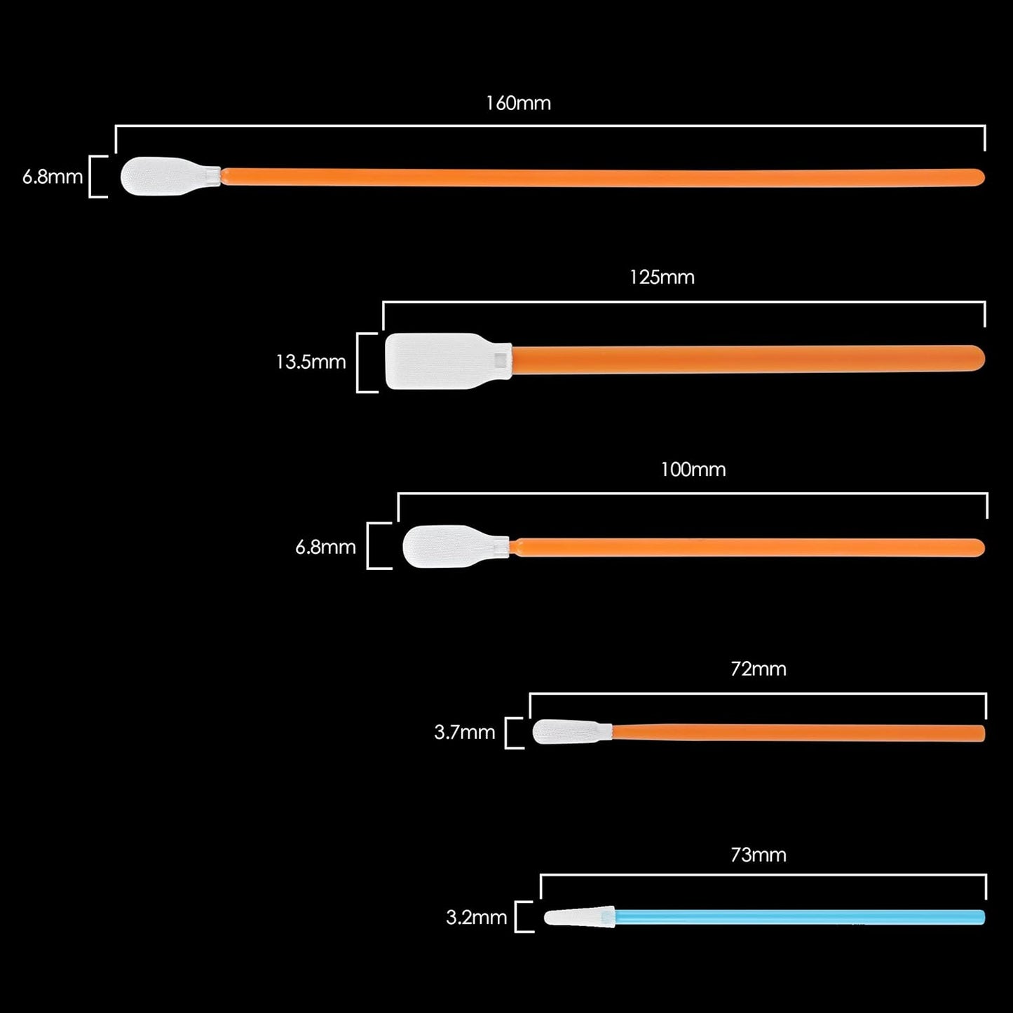 AAwipes Cleaning Swab Kit - Microfiber Knitted Polyester Sticks (5 Type) Lint Free for Printer, Gun, Optics Lens, Camera, Arts and Crafts, Automotive Detailing (FA501)