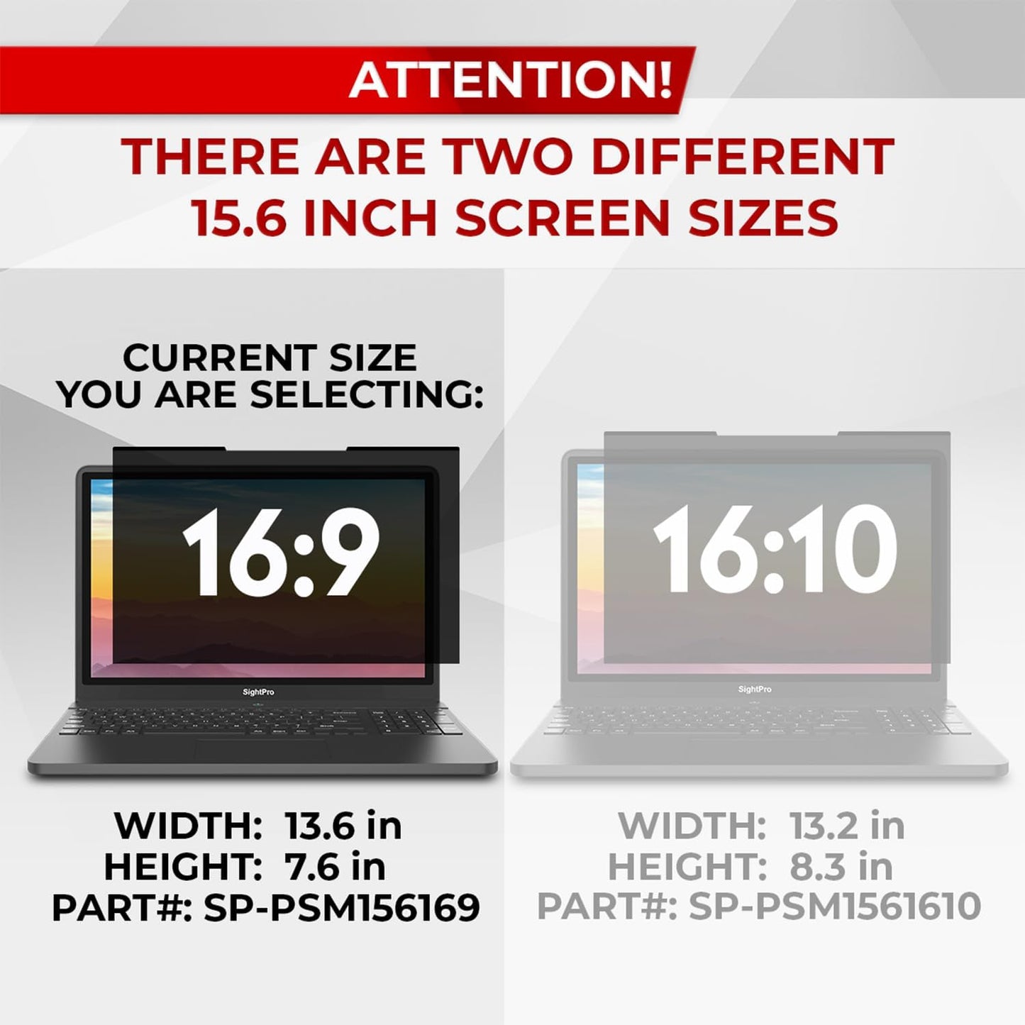 Magnetic Laptop Privacy Screen 15.6 Inch 16:9 - Removable Computer Privacy Filter Shield and Protector