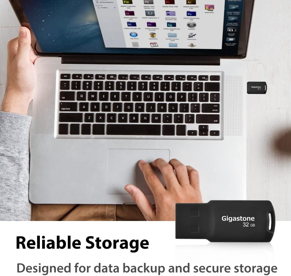 GIGASTONE V70 32GB USB 2.0 Flash Drive Thumb Drive Memory Stick Pen Drive Capless Design Pen Drive