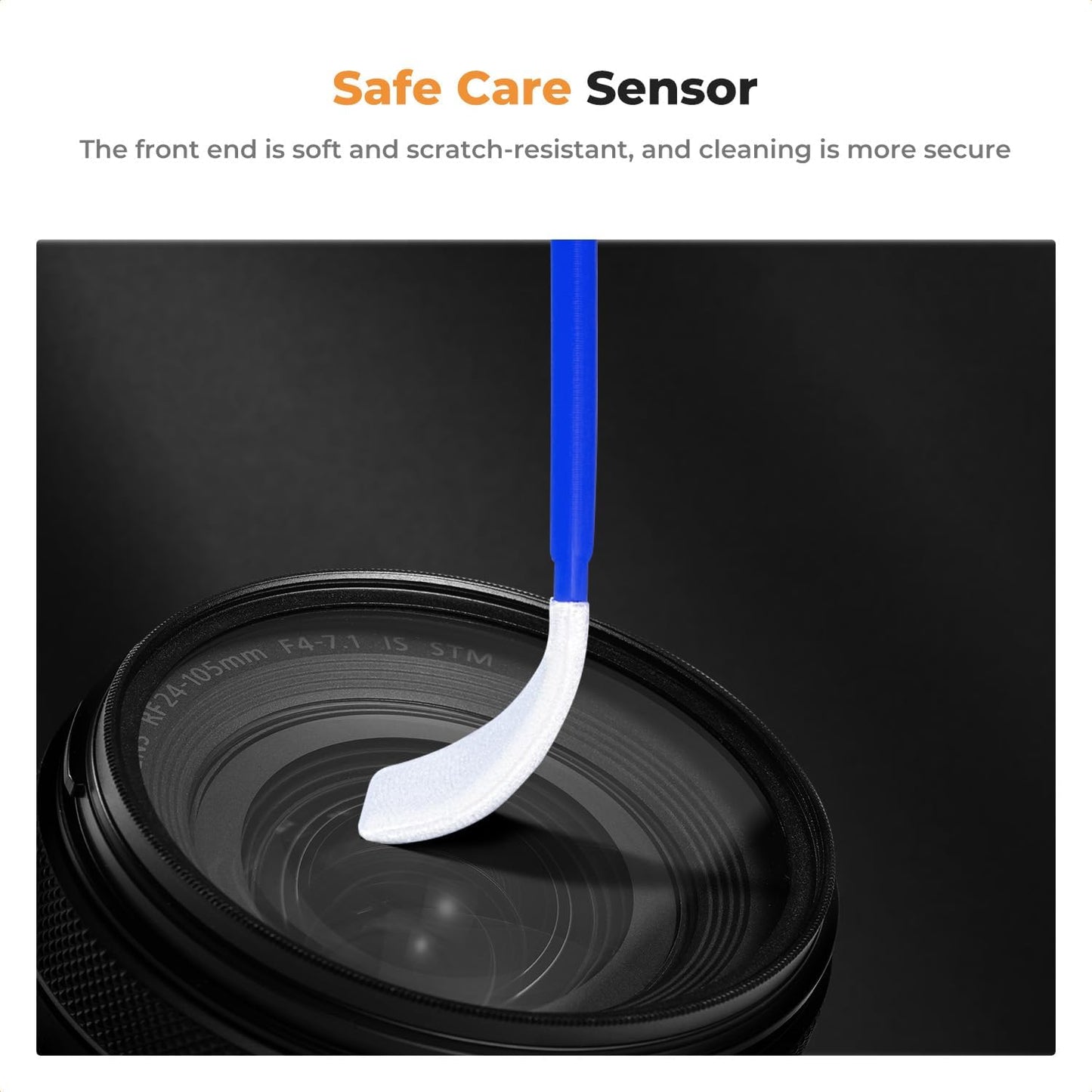 K&F Concept 20 Pack APS-C Frame Sensors Cleaning Swabs, DSLR SLR Digital Camera Dry CCD CMOS Clean Swabs Compatible with Nikon Sony Canon DSLR Camera Sensor, 16mm x 20mm