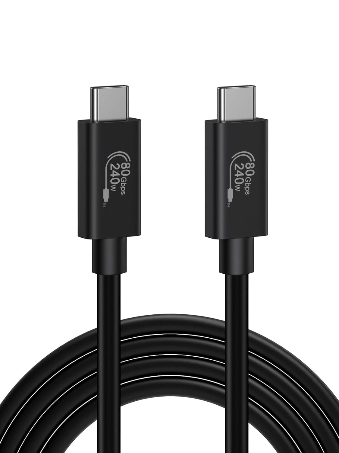 CableCreation 80Gbps USB 4 Cable 3.3FT, 120Gbps Bandwidth, 8K 60Hz Display, 240W Charging, Compatible with Thunderbolt 5,Thunderbolt 4/3, USB4, SSD, MacBook M4 Pro, Dock, eGPU