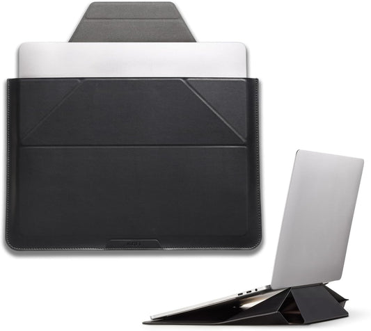 MOFT Laptop Carry Sleeve, 2-in-1 Laptop Bag & Stand for 15"-16" MacBook Air/Pro & Dell/HP/Lenovo/Asus, Stylish Slim Computer Sleeve Bag with Expandable Storage for Computer Accessories, Night Black