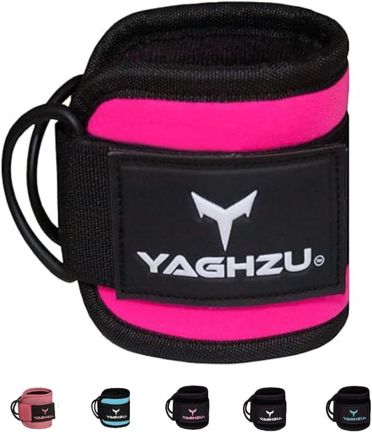 Ankle Straps for Cable Machines Women - Adjustable Gym Ankle Strap for Cable Machine, Neoprene Padded Cable Straps, Durable Leg Strap with Cable Cuff, Glute Kickback Ankle Strap with D Rings