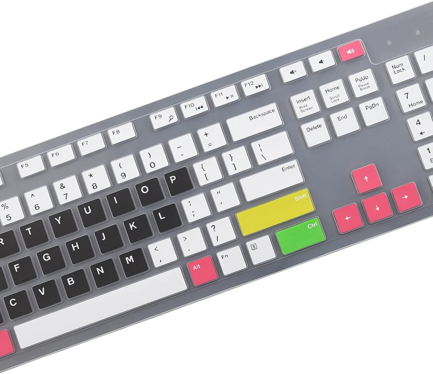 Keyboard Cover Skin for Dell KM636 KB216 KB216t KB216d KB216p Wired & Wireless Keyboard, Dell Optiplex 5250 3050 3240 5460 7450 7050, Dell Inspiron Desktop 24" 27" 5400 5490 7700 7790 3475 3670 3477