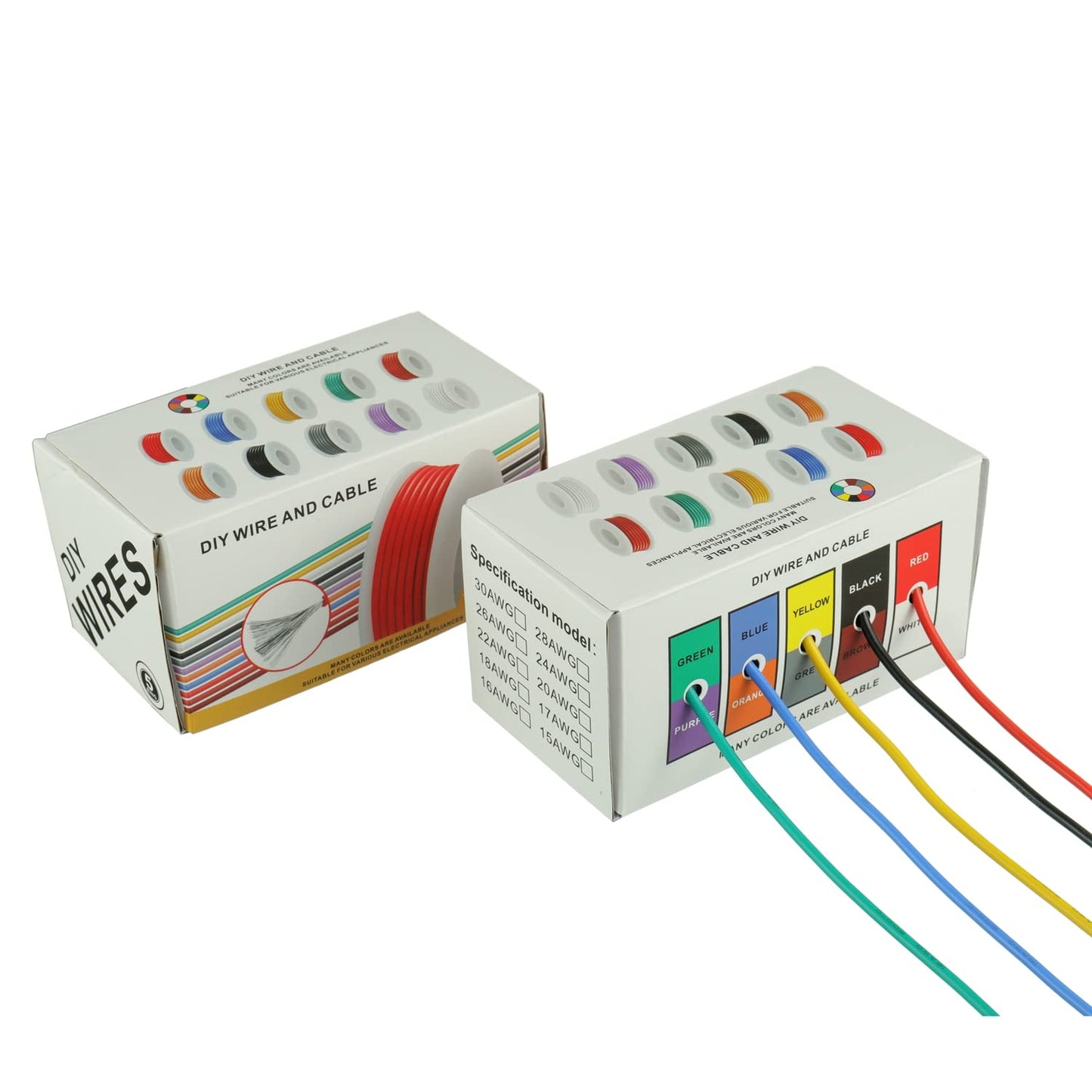 BOJACK 16 AWG Flexible Silicone Wire Electric Wire Hook up Wire Kit 300V Cables with Plus 20 φ4mm Heat Shrink Tubings and a Mini Wire Stripper(5 Colors 13.12Ft Each Color, 16AWG)