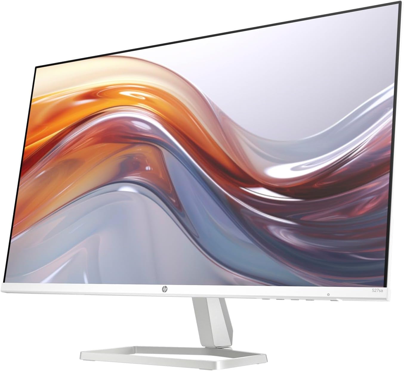 HP Series 5 527sa Monitor with Speakers (Replaces M27fwa) 27" 100Hz IPS FHD 99% sRGB 300 Nits Display, Adjustable Tilt, Flicker-Free, Anti-Glare, White/Silver w/DKZ USB Port Expander