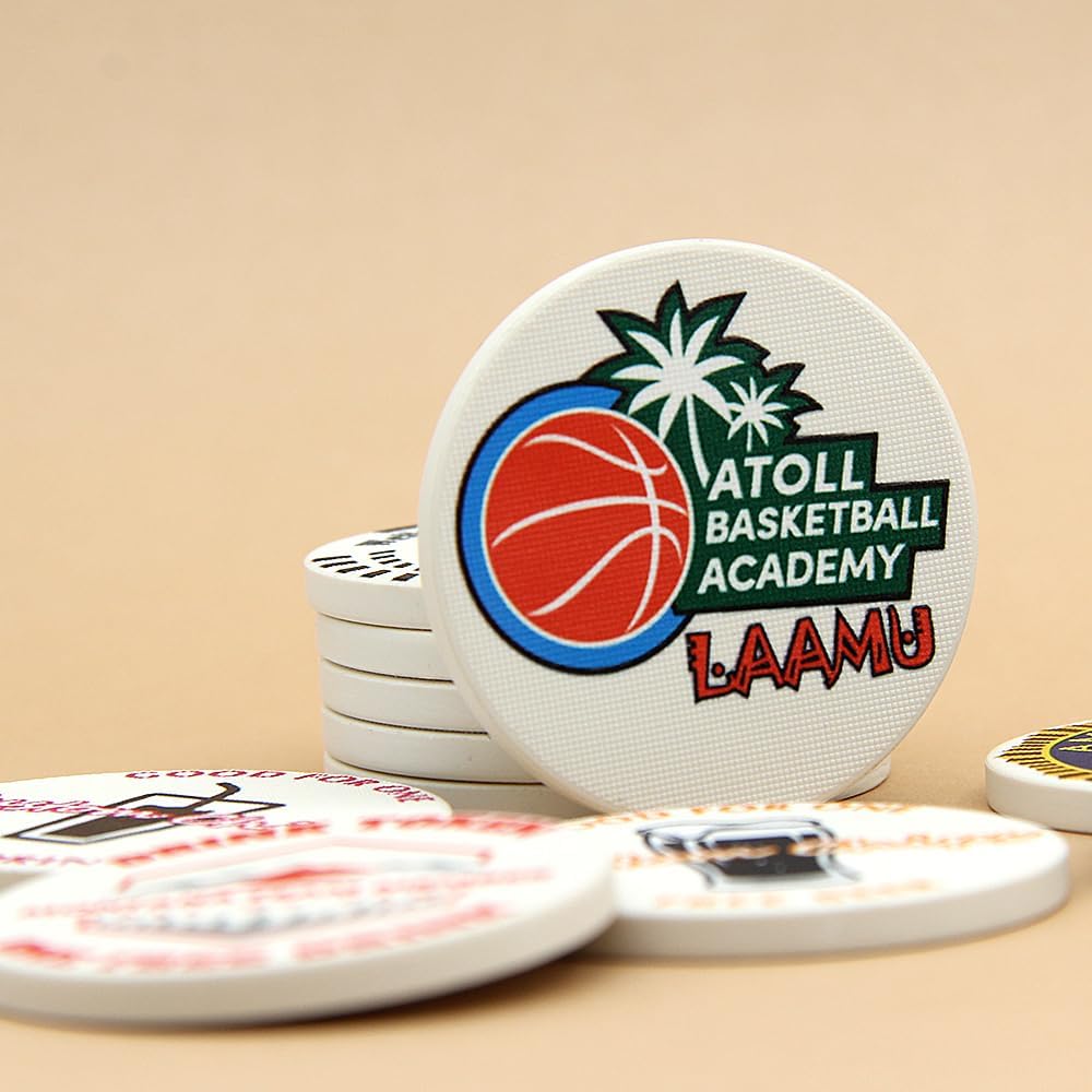 100 Custom 𝗖𝗲𝗿𝗮𝗺𝗶𝗰 𝗣𝗼𝗸𝗲𝗿 𝗖𝗵𝗶𝗽𝘀 with Your Personalized Text or Logo, 39mm/1.5 in Casino Poker Chips Sized