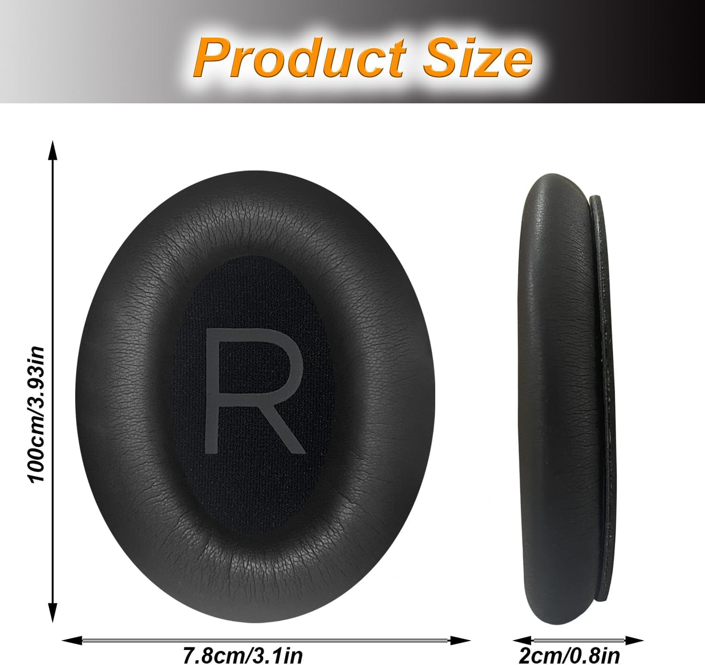 Earpads Cushions Replacement for Bose QC45(QuietComfort 45) Headphones Ear Pads,Soft Protein Leather,Noise Isolation Foam(Black)