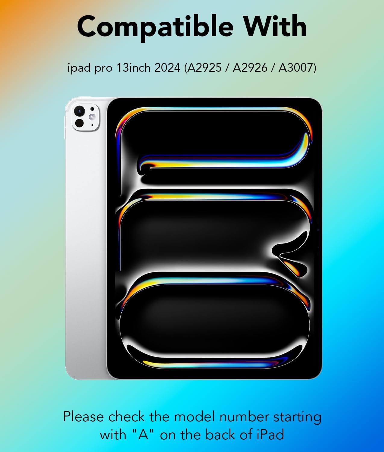 KARTICE Transparent 360 Keyboard Case with Wireless Keyboard for iPad Pro 13 2024 13 inch, Multi-Touch Trackpad, 7 Color Backlight, 360° Rotating Stand with Pencil Holder for iPad Pro 13