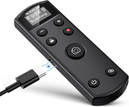 Compatible with Fujifilm Camera Wireless Remote Control - Aodelan Rechargeable Shutter Release with OLED Screen for X-H2,X-H2S,X-T4,X-T5,X-T3,X-S20,X-S10,X-T50,X-T30 II,X-T30,X-M5,X100VI,X-E5,X Half