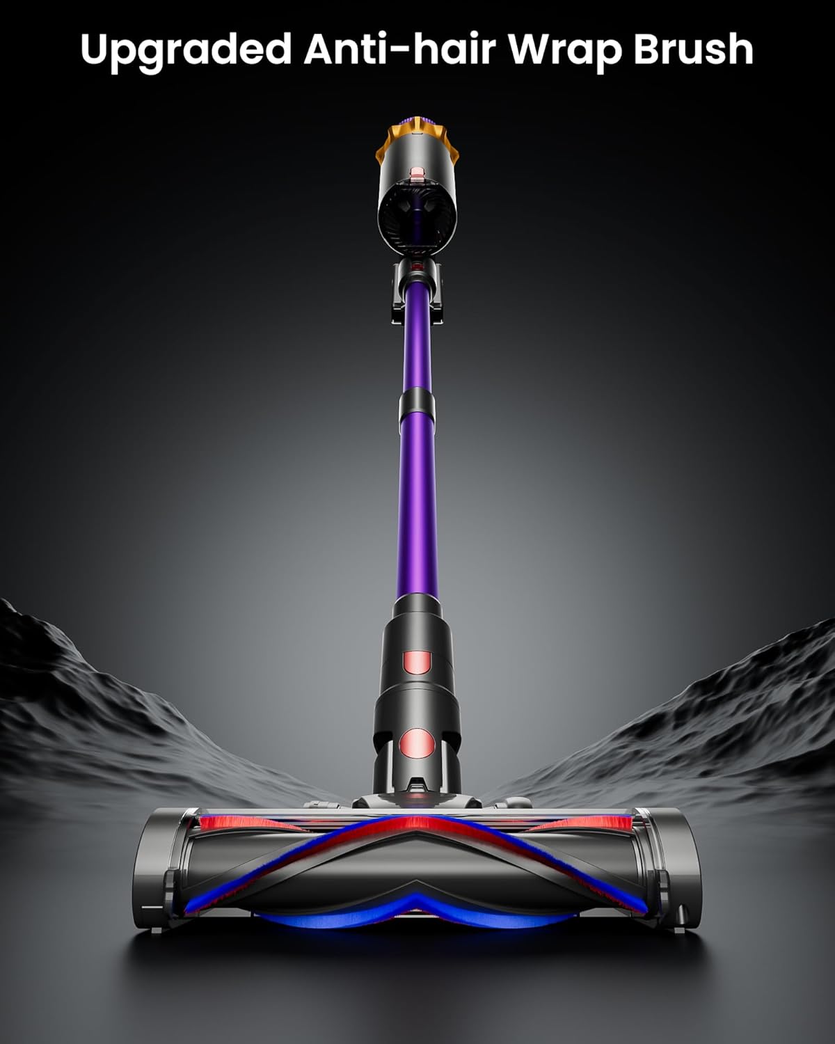 Cordless Vacuum Cleaner, 600W 50KPA 70 Mins Vacuum Cleaners for Home, Self-Standing Cordless Vacuum with Charging Dock Station, LED Display, Upgraded Anti-Tangle Stick Vacuum for Pet Hair/Carpet/Floor