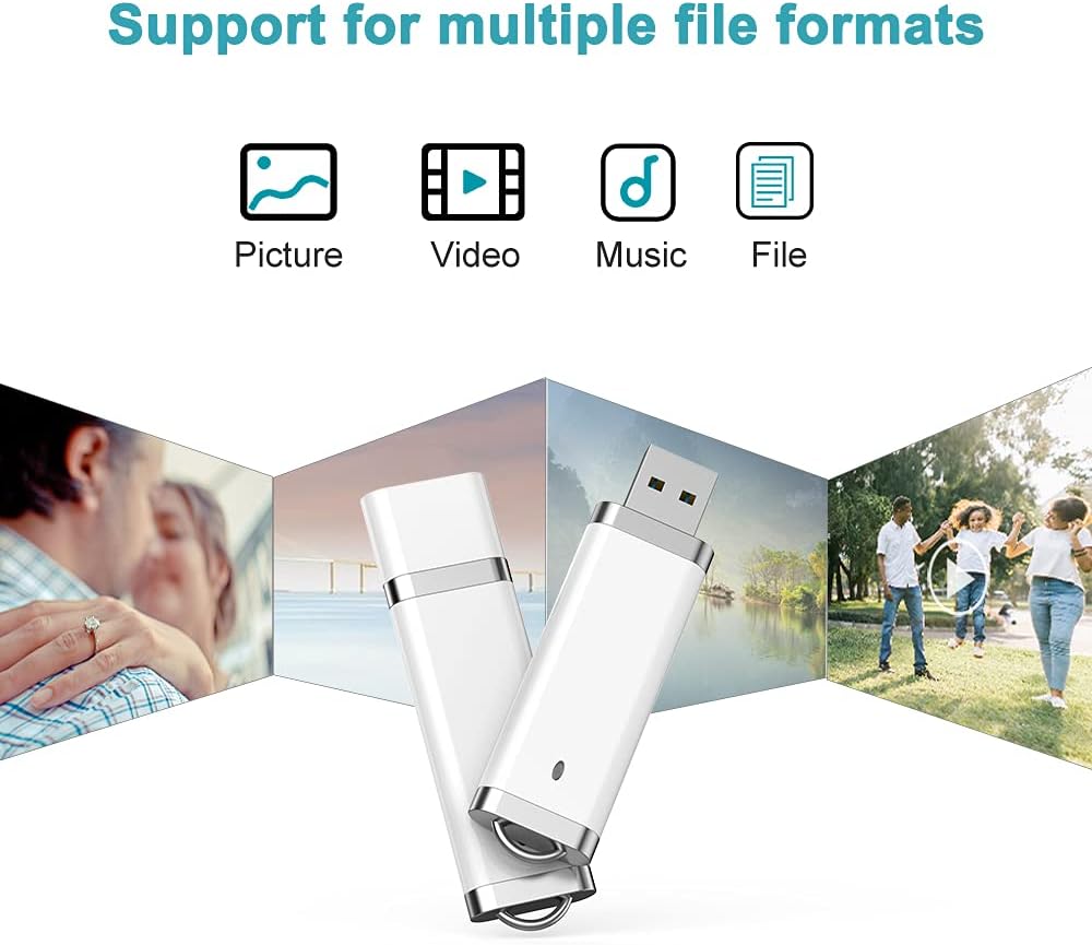 KEXIN 8 GB Flash Drive 10 Pack 8GB USB Flash Drive Thumb Drive Jump Drive Pen Drive Memory Stick 10 Pack White