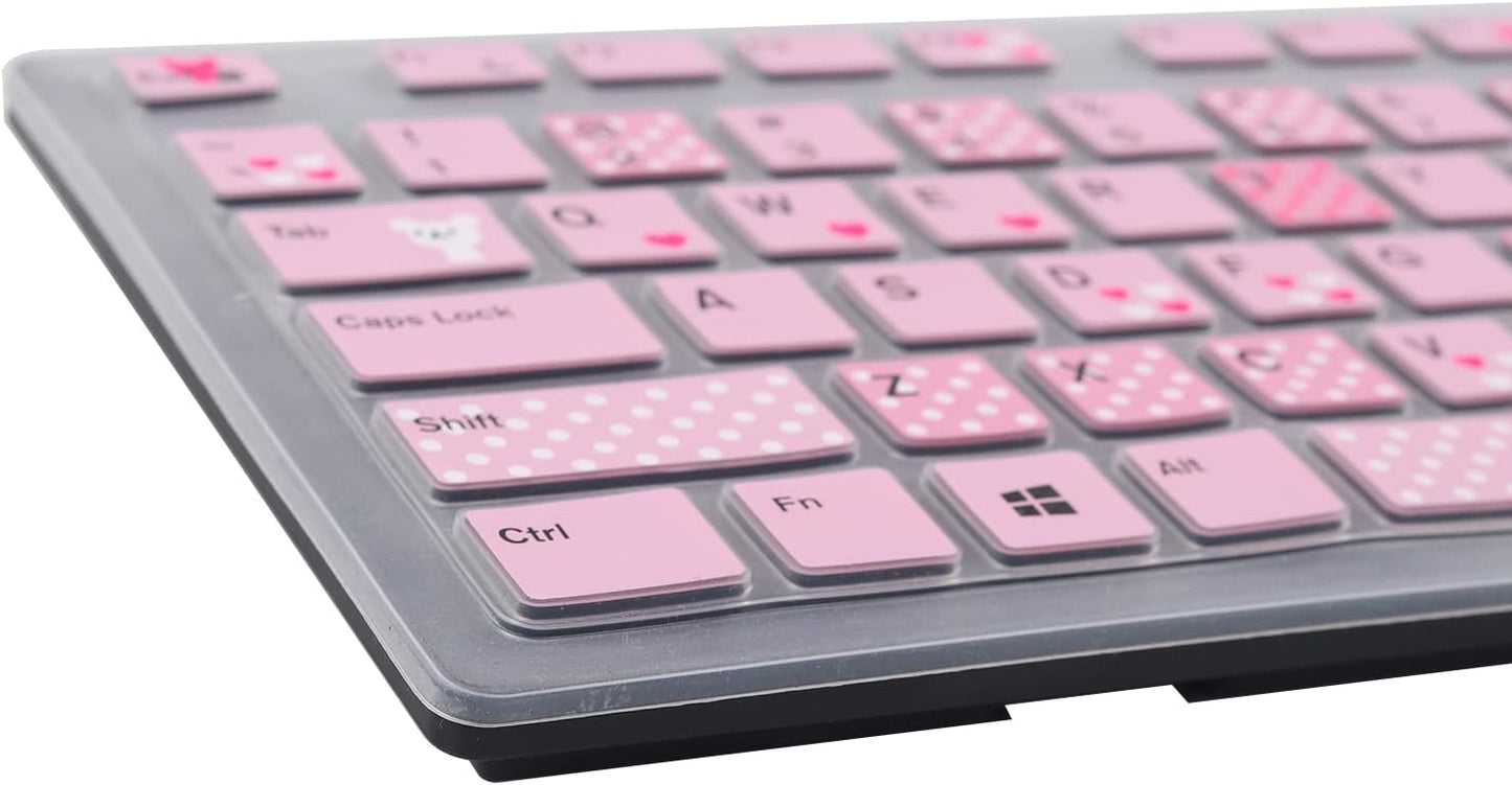Keyboard Cover Skin for Dell KM636 KB216 KB216t KB216d KB216p Wired & Wireless Keyboard, Dell Optiplex 5250 3050 3240 5460 7450 7050, Dell Inspiron Desktop 24" 27" 5400 5490 7700 7790 3475 3670 3477
