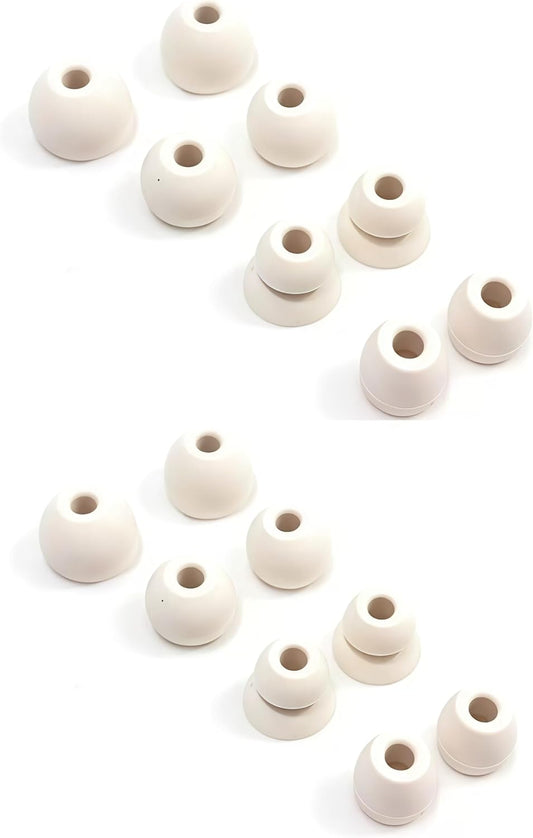 8Pair Replacement Eartips Silicone Earbuds Buds Set for Powerbeats Pro,Beats x,Urbeats, Beats Wireless Earphone Headphones Black (White)