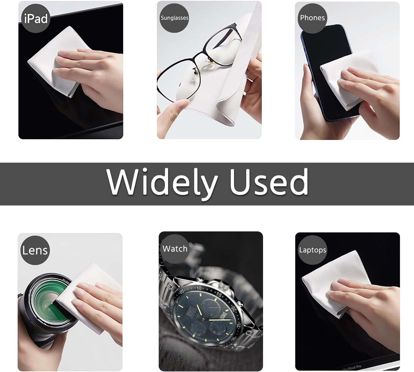 KEANBOLL 2-Pack 15.6 inch Laptop Microfiber Liner Cleaning Cloth, Laptop Keyboard Protector, Cleaning Screen Dust, Compatible with All 15.6"-16" Laptop