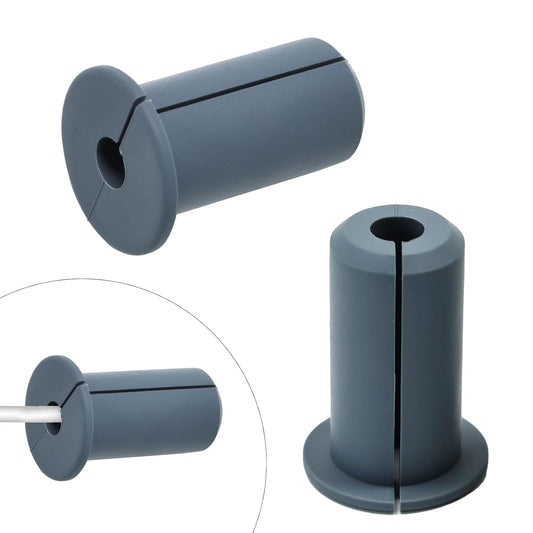 2pc Starlink Cable Grommet 3/4" Silicone Waterproof Wall Hole Pass Through Split Cable Bushings for TV Wire Ethernet Cord, Starlink Cable Routing Kit Accessories,38mm/1.5"Ht, Grey