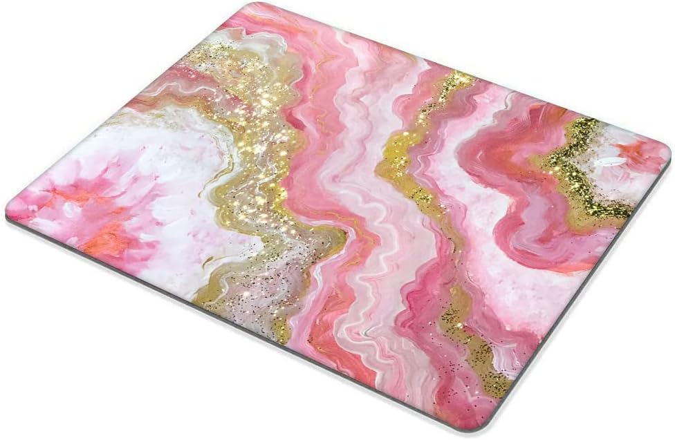 Dazzling Geode Pink Gold Marble Mouse pad Customized Mousepad Non-Slip Rubber Base Mouse Pads for Computers Laptop Office Desk Accessories Mouse pad