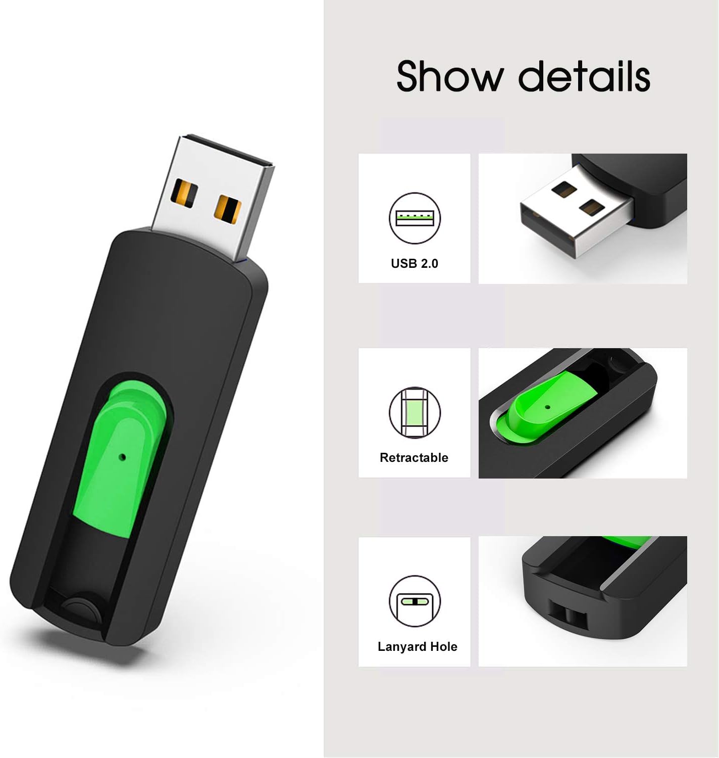 128GB Flash Drive Aiibe USB Flash Drive 128 GB Thumb Drive USB 2.0 Memory Stick Zip Drive Backup Jump Drive Single 128GB 128G USB Drive for PC Laptop