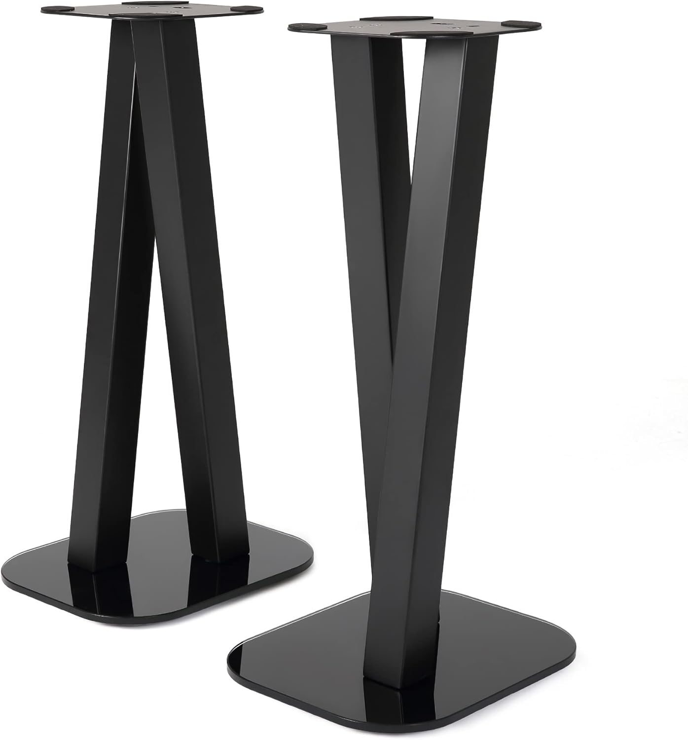 EXIMUS One Pair Fixed Height Universal Speaker Floor Stands - Black - 600 Series