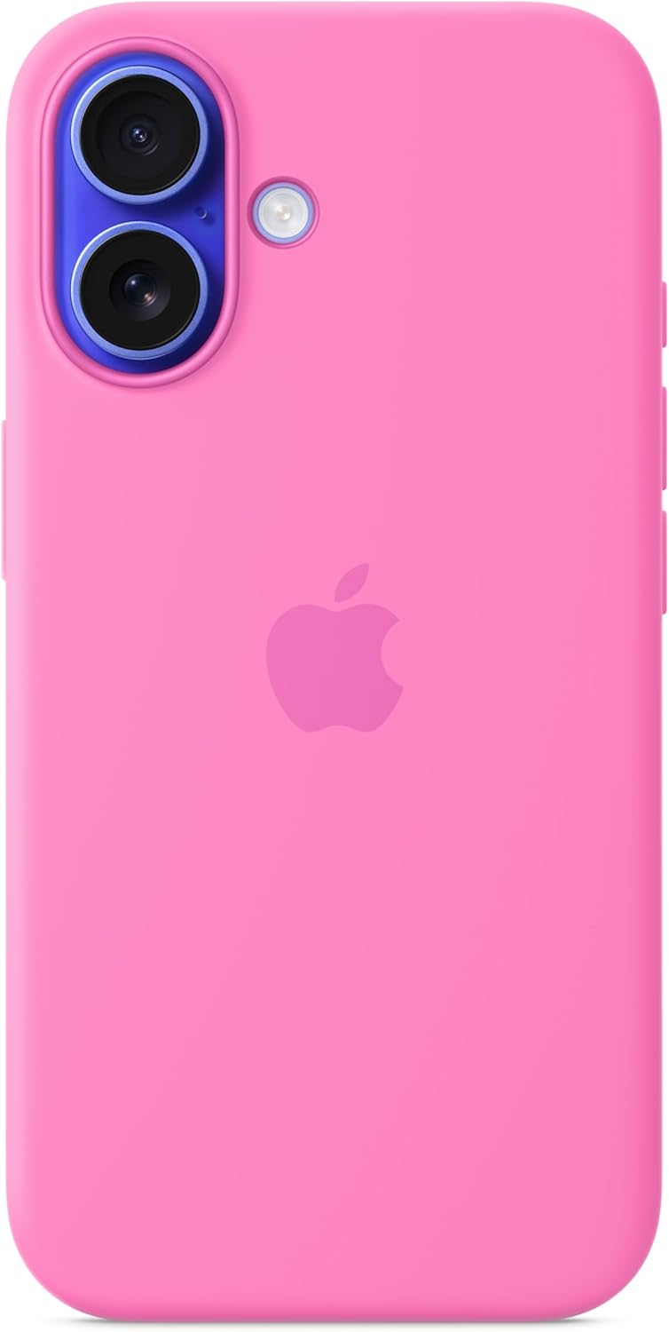 Apple iPhone 16 Silicone Case with MagSafe and Camera Control: Lightweight Phone Case, Wireless Charging Compatible, Smooth Matte Finish; Peony