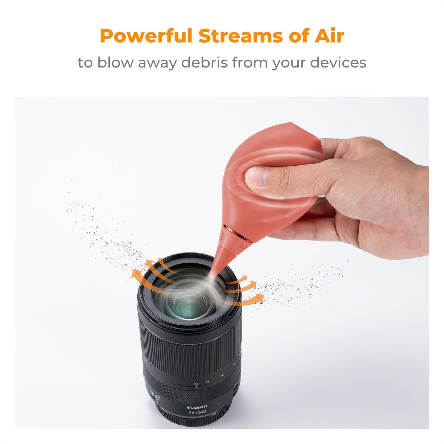 K&F CONCEPT Air Blower, with Long Nozzle/Short Nozzle Switch Design, Single Air Intake Camera Lens Blower, for Digital SLR Lens Sensor LCD Screens Musical Instruments Keyboards Telescope Filters