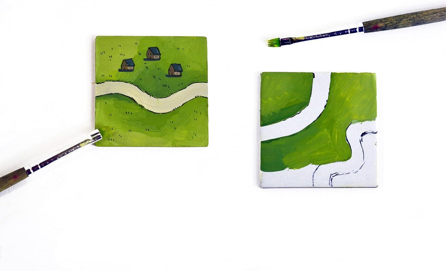 Apostrophe Games Square Board Game Tiles – 84Pcs Large Game Board Pieces Blank Game Board Chits, Same Size as Carcassonne– Create Your Own Custom Tiles