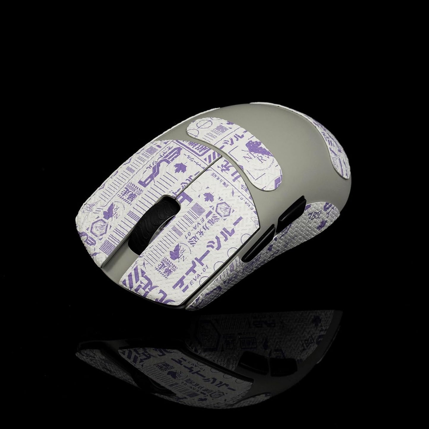 Grip Tape for Lamzu Atlantis Maya - Anti-Slip,Enhanced Control, Sweat Resistance,Improves FPS Gaming Grip & Mouse Protection [Pre-Cut] EVA White Purple 0.5mm